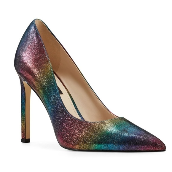 NWT NINE WEST Tatiana Pointy Toe Pumps rainbow 5M - Picture 2 of 6